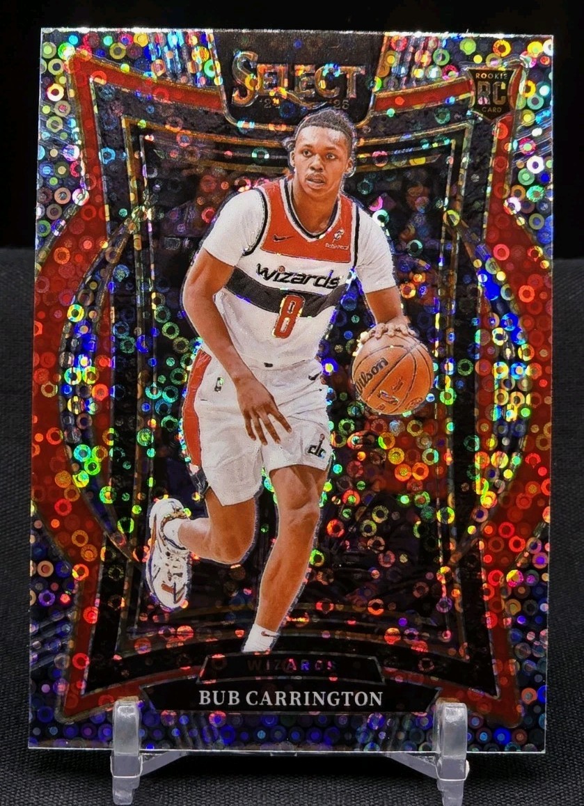 BUB CARRINGTON 2024-25 Panini Select RC CONCOURSE DISCO PRIZM #81 Rookie