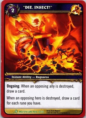 2007 DIE, INSECT! 42 Uncommon World of Warcraft WOW TCG CCG