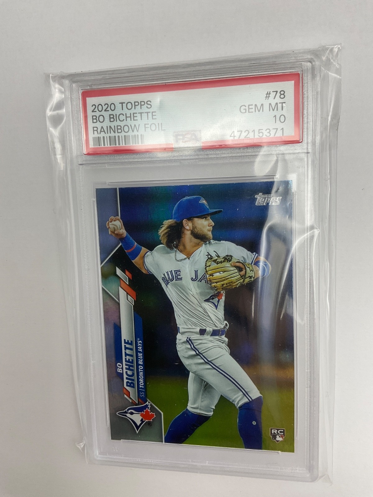 2020 Topps Bo Bichette Rainbow Foil #78 PSA 10 Rookie RC