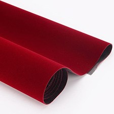 Self Adhesive Jewelry Drawer Liner Velvet Shelf Paper Felt Fabric for Wine Red