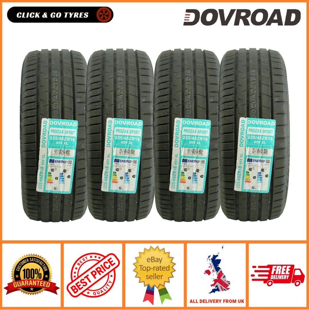 4 x 225/45ZR18 DOVROAD PROZAX SPORT 95Y XL-225 45 18 Tyres | eBay UK