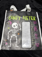 Halloween Spooky Skeleton Candy Meter Trick or Treat Reusable Shopping bag/Tote