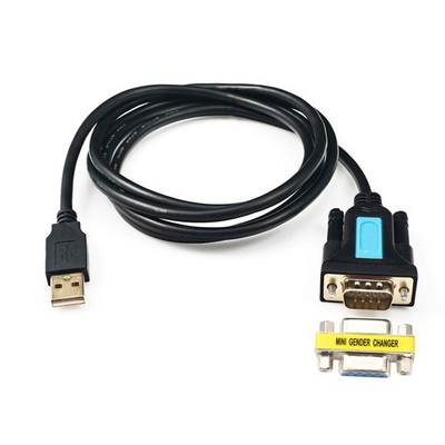 CABLEDECONN USB auf RS232 Adapter mit 2M, Stecker + RS232 Buchse