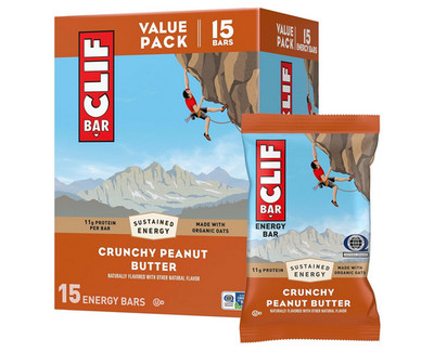 CLIF BAR - Energy Protein Bars - Crunchy Peanut Butter (15 Pack)