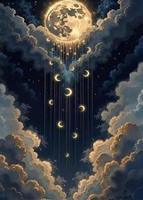 VCLKDIY Moon Sky Cloud Diamond Art Kits for 11.8x15.7 inches,