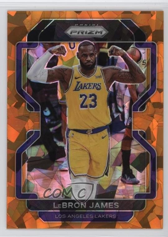 2021-22 Panini Prizm Orange Ice Prizm LeBron James #91 1nf5
