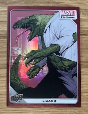2022 UPPER DECK MARVEL PLATINUM - RED RAINBOW #88 LIZARD! NEUWERTIGE KARTE!