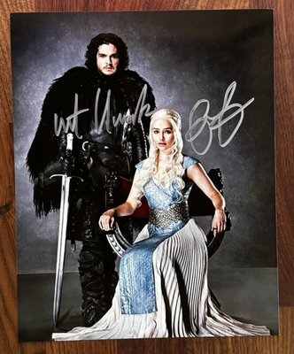 #ad EMILIA CLARKE KIT HARRINGTON Signed Game of Thrones 8x10 Autograph Photo COA $189.99