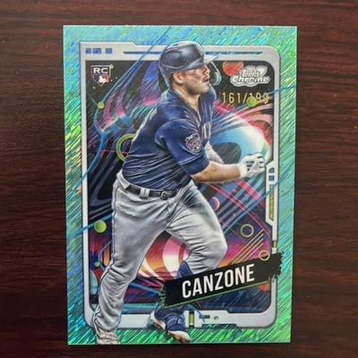 2024 Topps Cosmic Chrome - Dominic Canzone #153 Aqua Equinox Refractor /199 (RC)