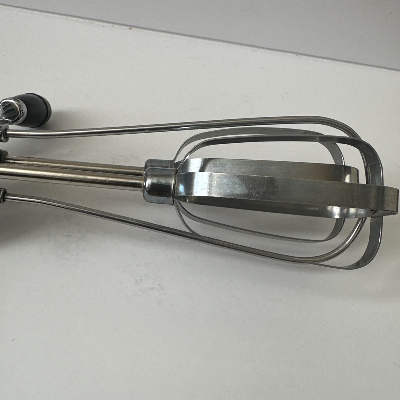 Vintage Ekco Best Manual Hand Crank Egg Beater Mixer Tool Stainless Steel USA