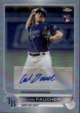 2022 Topps Chrome Update Calvin Faucher #AC-CF Autographs Tampa Bay Rays 22C