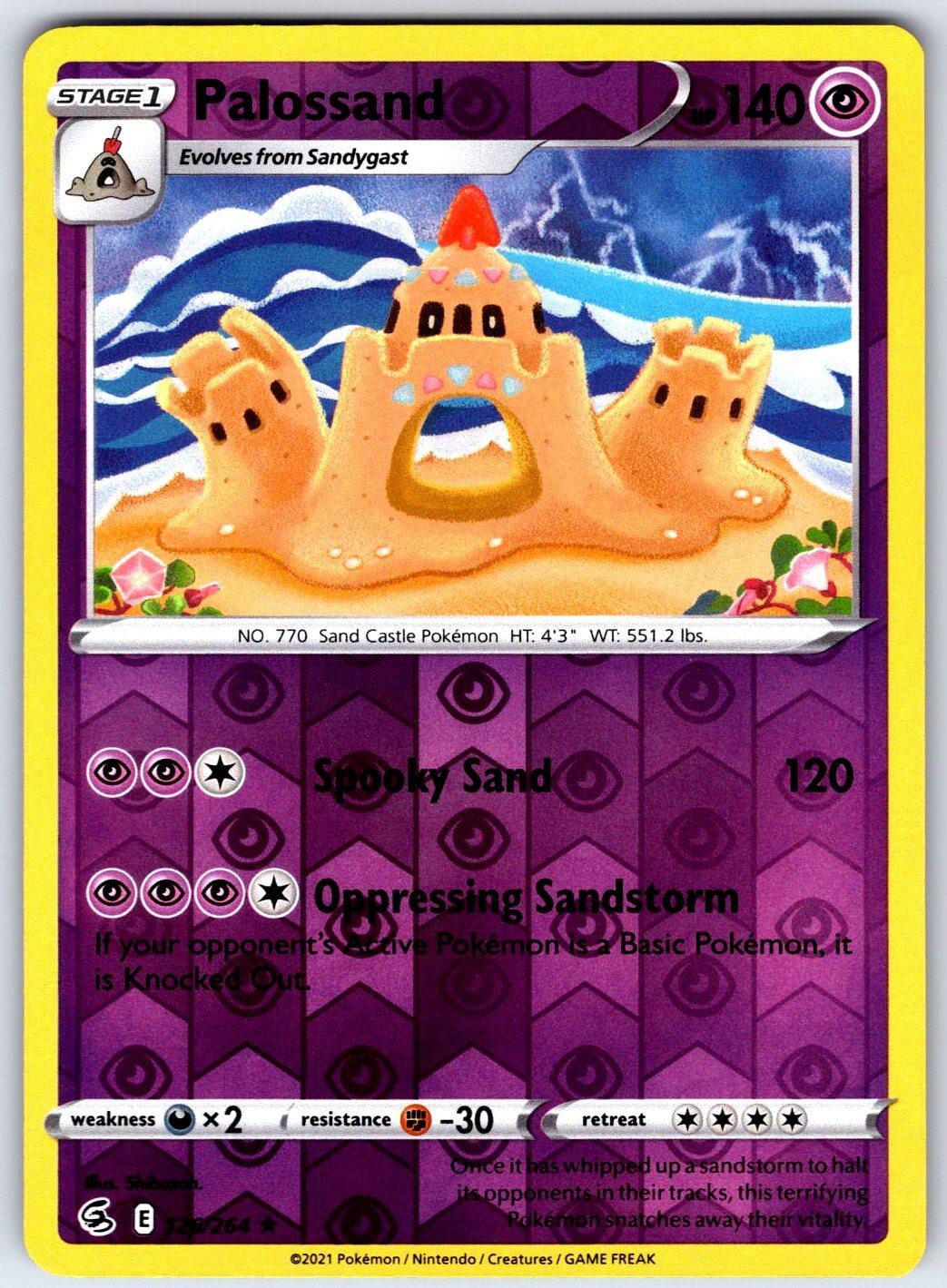 PALOSSAND - Pokemon - 126/264 Fusion Strike - Reverse Holo NM/M