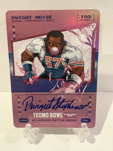 Bo Jackson Battle Arena Tecmo Bowl #DWSA2 Dwight Noise Gum Auto SSP Stephenson