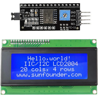 20X4 2004 LCD Display Module with IIC/I2C Serial Interface Adapter IIC I2C TWI S