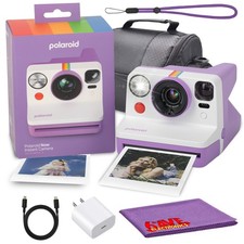 Polaroid Now Gen 3 Purple Instant Camera Bag Bundle