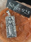 Solid Silver Naked Maiden Dog Tag  Pendant With Silver Chain