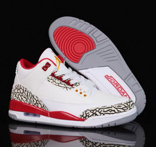 Jordan 3 Retro "Cardinal Red" Men's Basketball Shoes Mid Top Us Size7-12