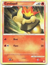 Pokemon Cyndaquil Common HeartGold SoulSilver 61/123 MP Trading Card TCG on eBay