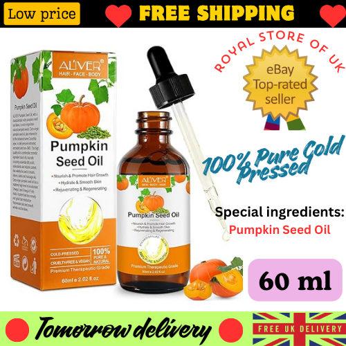 Pumpkin Seed Oil for Hair Growth, Organic Pumpkin Seed Oil, 100% Pure Cold Press