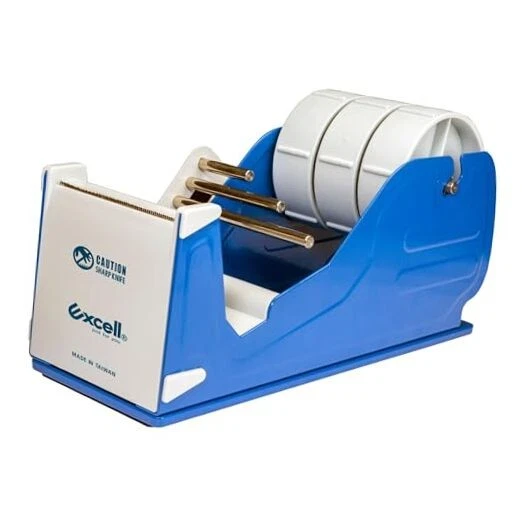 Excell Deluxe Triple Extra Wide Metal Multi-Roll Desktop Tape Dispenser with