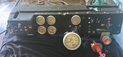 NASCAR LMSC Dirt Late Model Carbon Fiber Dash With Gauges And Tach