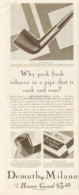 1929 WDC Wm DeMuth New York Milano Pipe Hesson Guard Vintage Print Ad