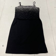 Express Black Rhinestone Sleeveless A-Line Dress Women's Size X-Large NEW