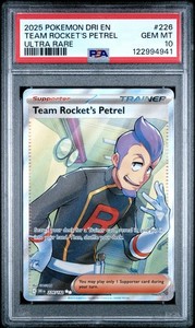2025 POKEMON DRI EN-DESTINED RIVALS ULTRA RARE #226 TEAM ROCKET'S PETREL PSA 10