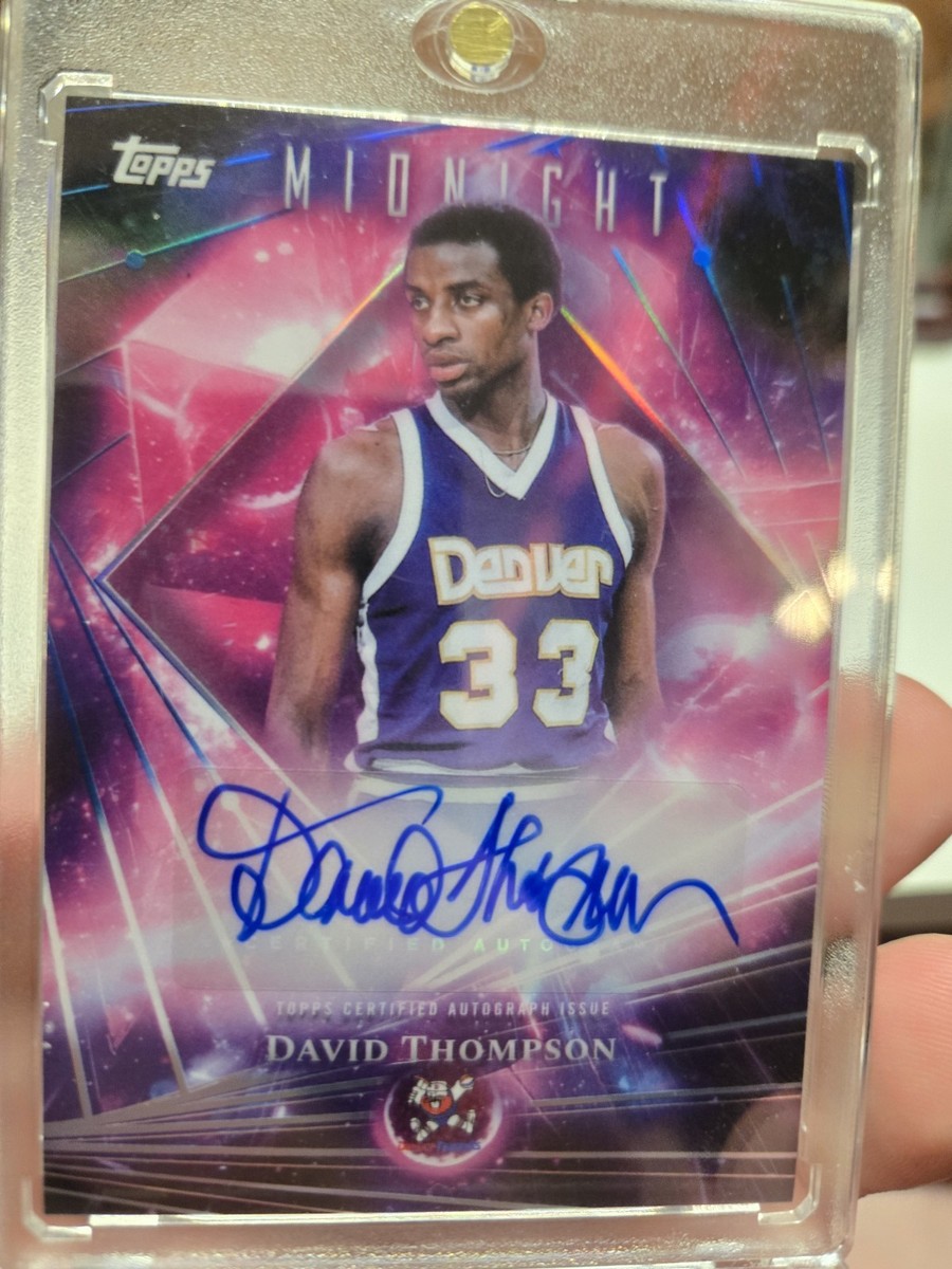 David Thompson Topps Midnight Auto Dark Matter Nuggets Legend NBA 