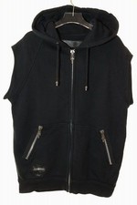 Chrome Hearts Li l Pudge Sleeveless Hoodie Bl...