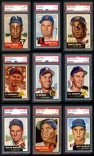 1953 Topps Baseball All-PSA Near Complete Set / Lot 6 - EX/MT 5781866