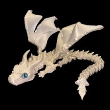 30Cm 3D Printed Dragon with Double Horned Figurine Wings Ideal for Car Ornament,