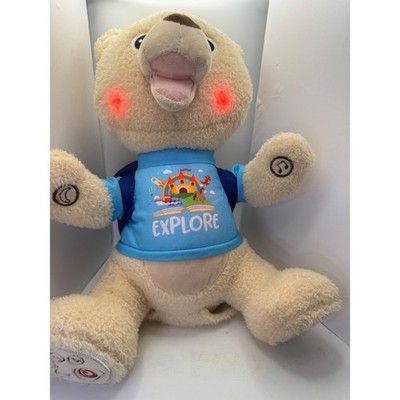 Interactive Talking Learning Teddy Bear ''Explore'' Blue Shirt Lights Up