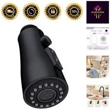 Engineered Kitchen Sink Sprayer - 3 Settings, NSF Tested, Matte Black Finish