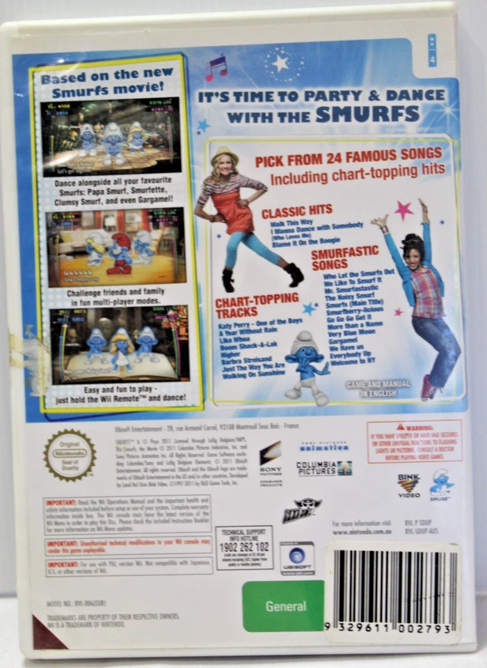 Nintendo Wii Games Michael Jackson Experience Smurfs Dance Party Disney Universe - Image 4 of 4