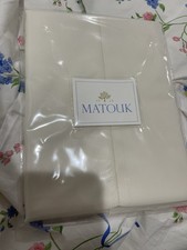 240 Matouk Italy New 2 King Cases 600TC Cotton Percale Milano IVORY