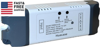 Ewelink 2CH 7-32V Wifi RF Wireless Switching Relay,Point/Self-Locking Interlock