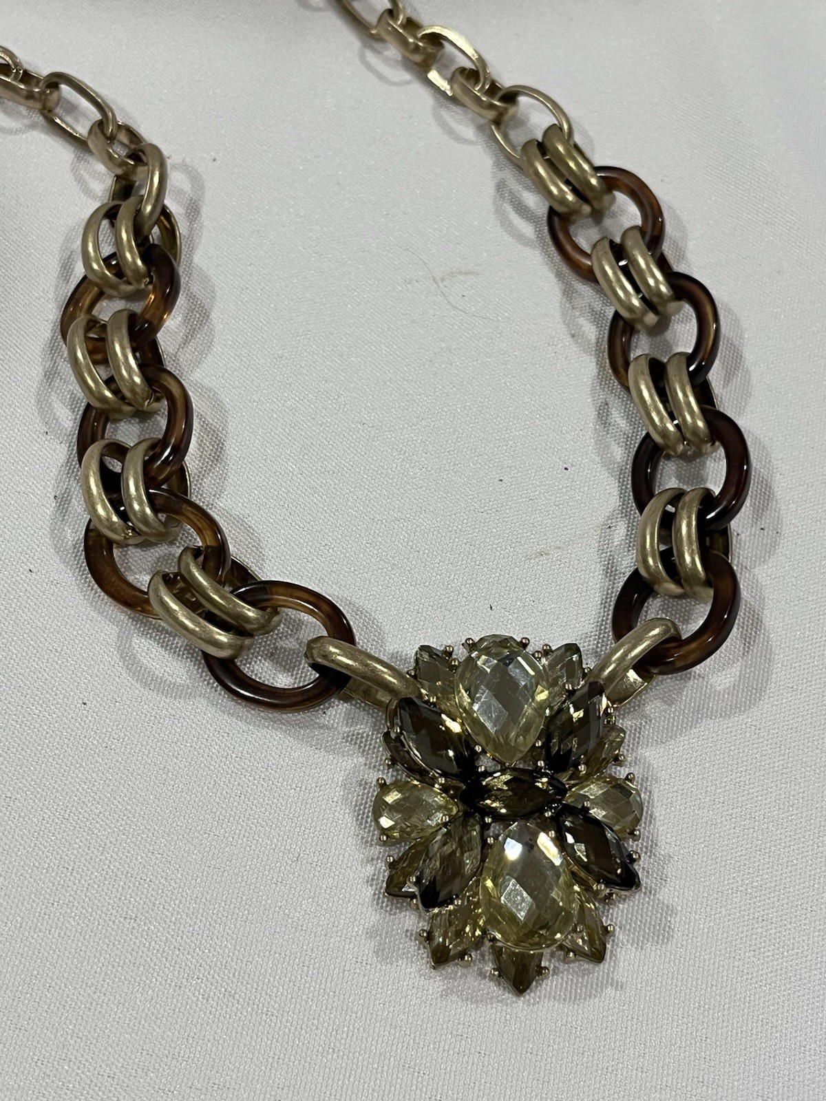 Cookie Lee Necklace Statement Abstract Rhinestone… - image 1