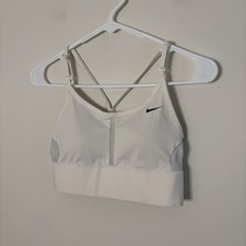 NWOT White Women  s Small Sports Bra Lightly Padded Gym Yoga