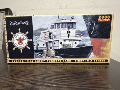 ERTL Texaco ''Fire Chief'' Tugboat Coin Bank 2000 Millennium Series 1