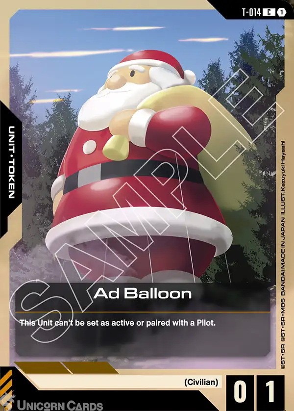 T-014 Ad Balloon  : C Gundam TCG Card : GD03: Steel Requiem