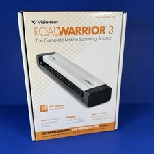 Visioneer RoadWarrior 3 USB-2 Mobile Color Scanner White Portable RW3-WU NEW