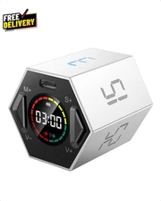 Ticktime Pomodoro Timer Cube Hexagon Productivity Timer Pause & Resume Silent...