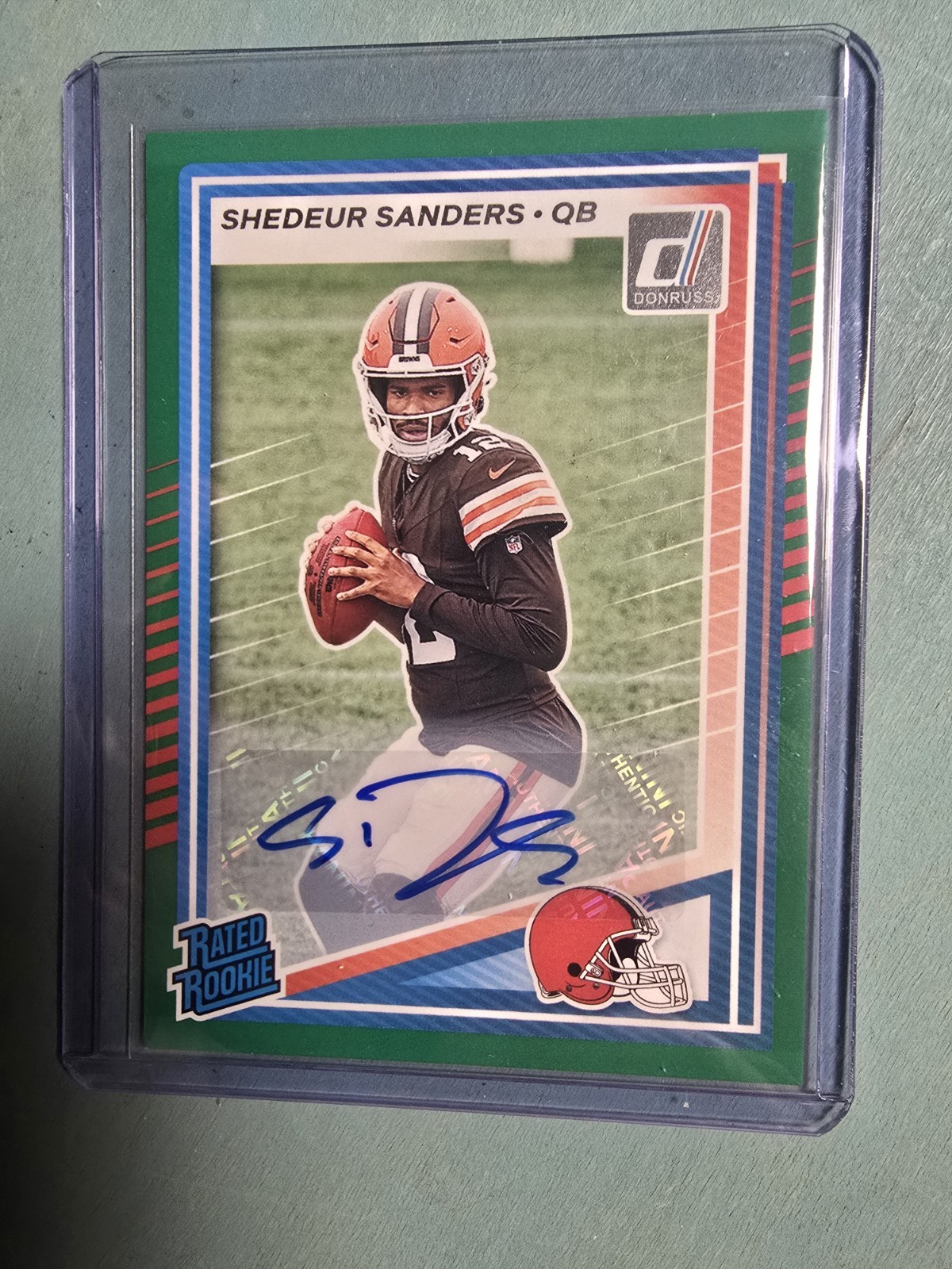 2025 Donruss Shedeur Sanders Green Press Proof RC Autograph #306