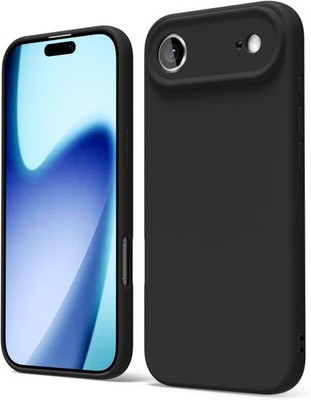 Für Apple iPhone 17 Air | Hülle Case Cover Flüssig Weich Silikon Gel Matt Schwarz