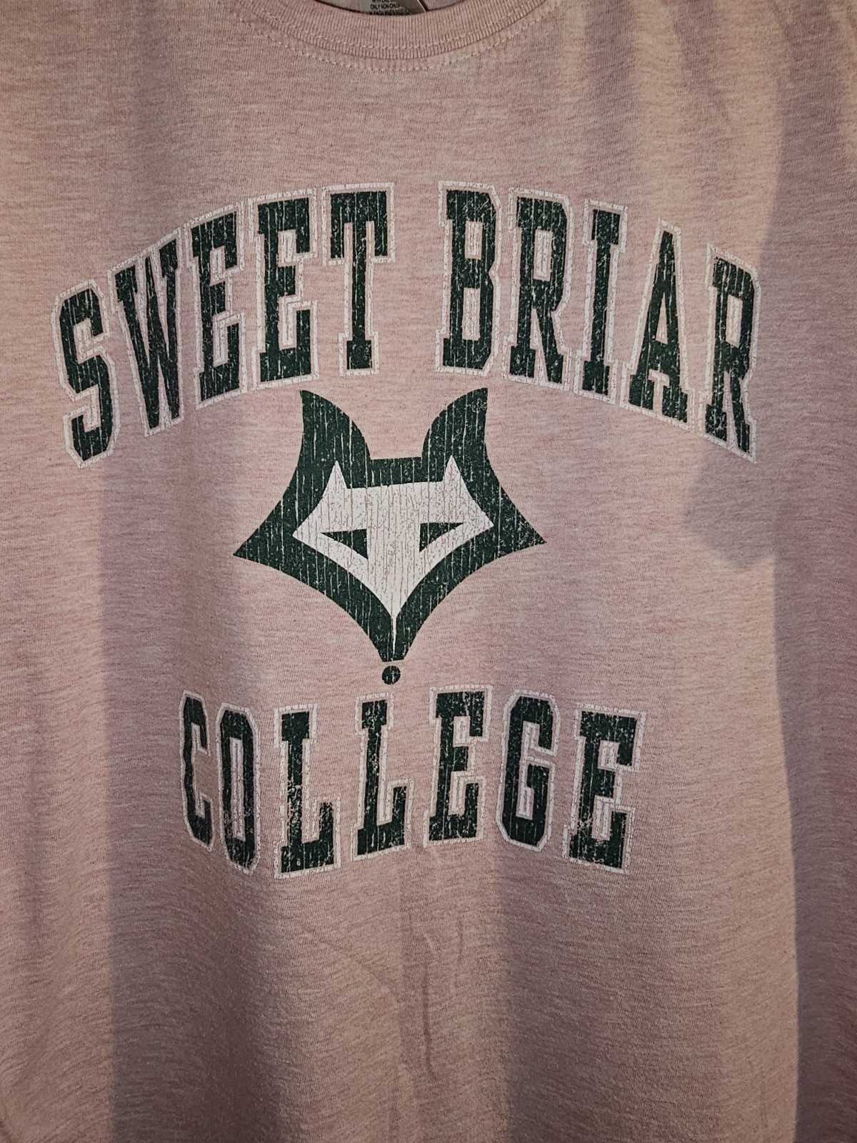 Sweet Briar College Retro Throwback Large Womens Pink Graphic Logo Tshirt NCAA