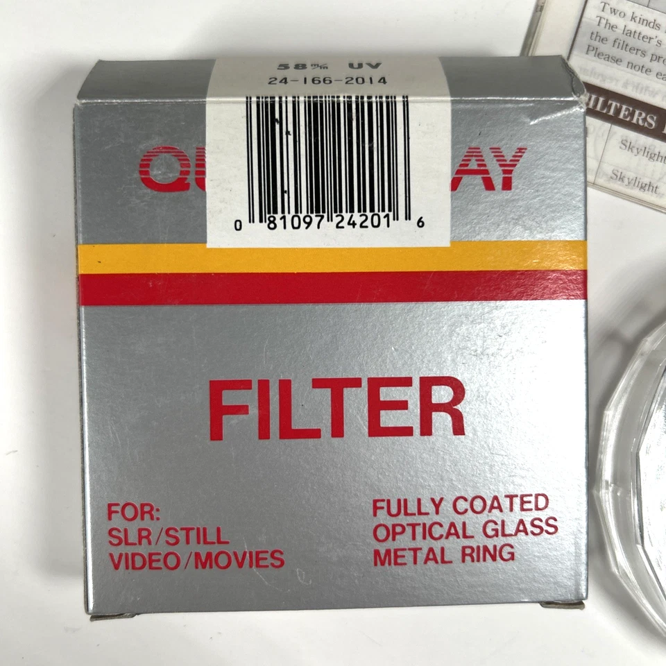 New Open Box Quantaray UV 58mm Camera Lens Filter 24-166-2014 - Image 2 of 4
