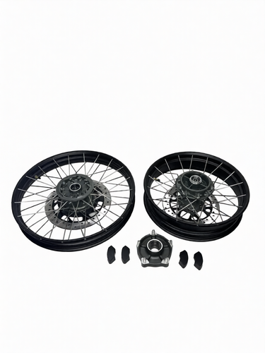 BLACK TUBELESS SPOKED WHEELS FRONT & REAR FIT FOR ROYAL ENFIELD HIMALAYAN 450 - Bild 5 von 7