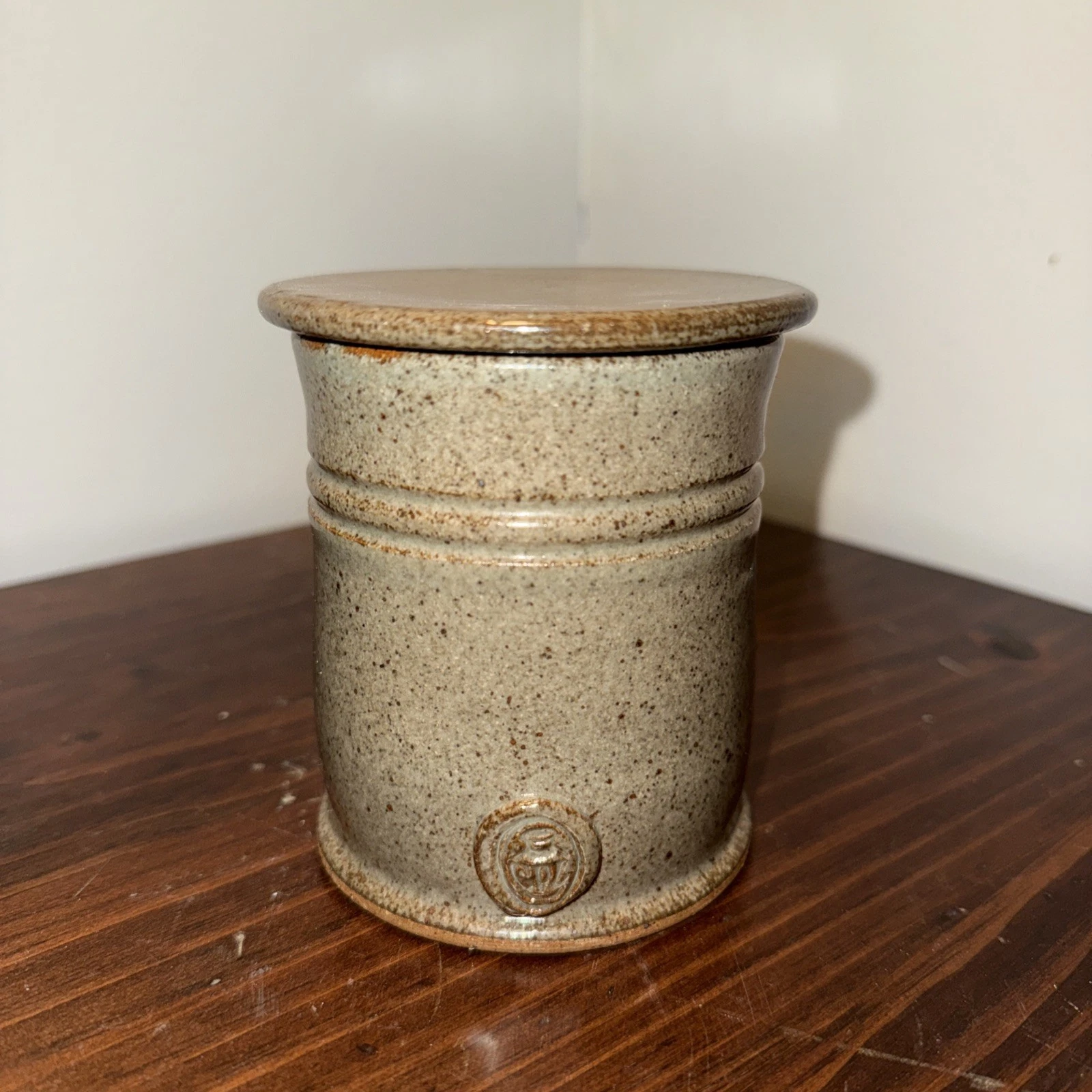 Studio Pottery Butter Bell Covered Butter Dish Crock Artist Signed