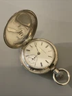 Works! Antique Pocket Watch  Elgin Coin Silver Hunter Case 1884 18s 7j 6 Grade